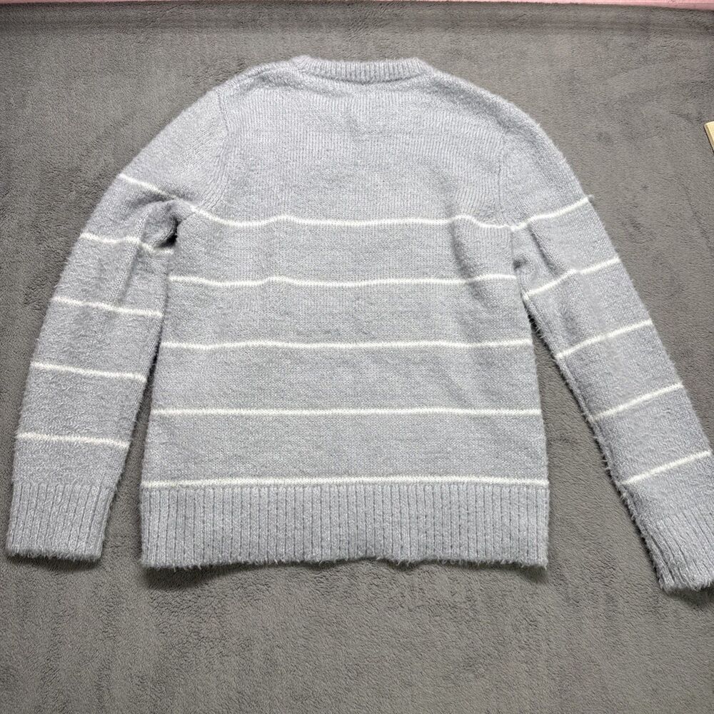 Target Women's Grey Stripe Sweater S NWT Recycled Polyester Pullover New - Picture 6 of 9